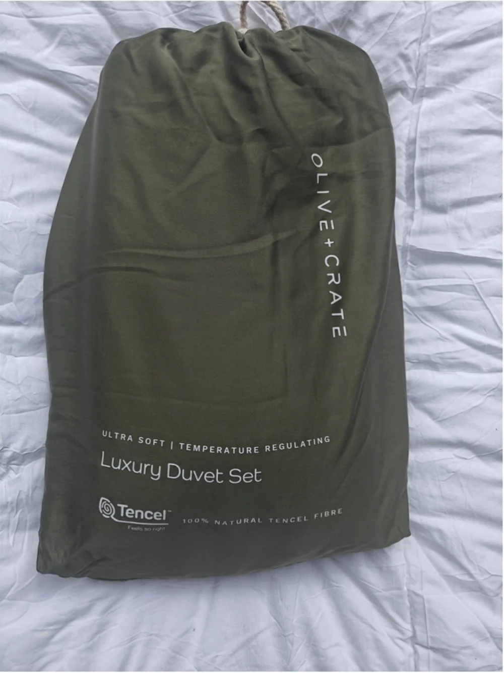 OLIVE & CRATE EUCALYPTUS - QUEEN DUVET COVER SET MOSS